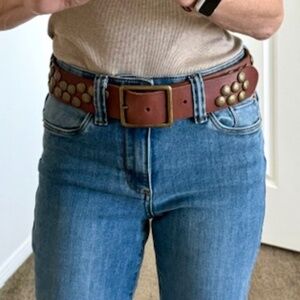 Sundance Catalog Studded Leather Belt